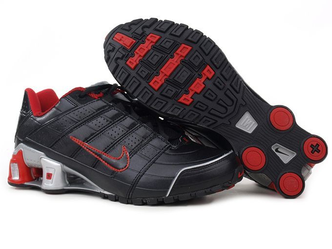 Mens Nike Shox Nz Shoes Black Silver Red